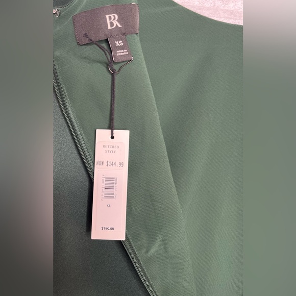 Banana Republic Silk mini Shift Long Sleeve Dress Hunter Green Size XS - Picture 6 of 10